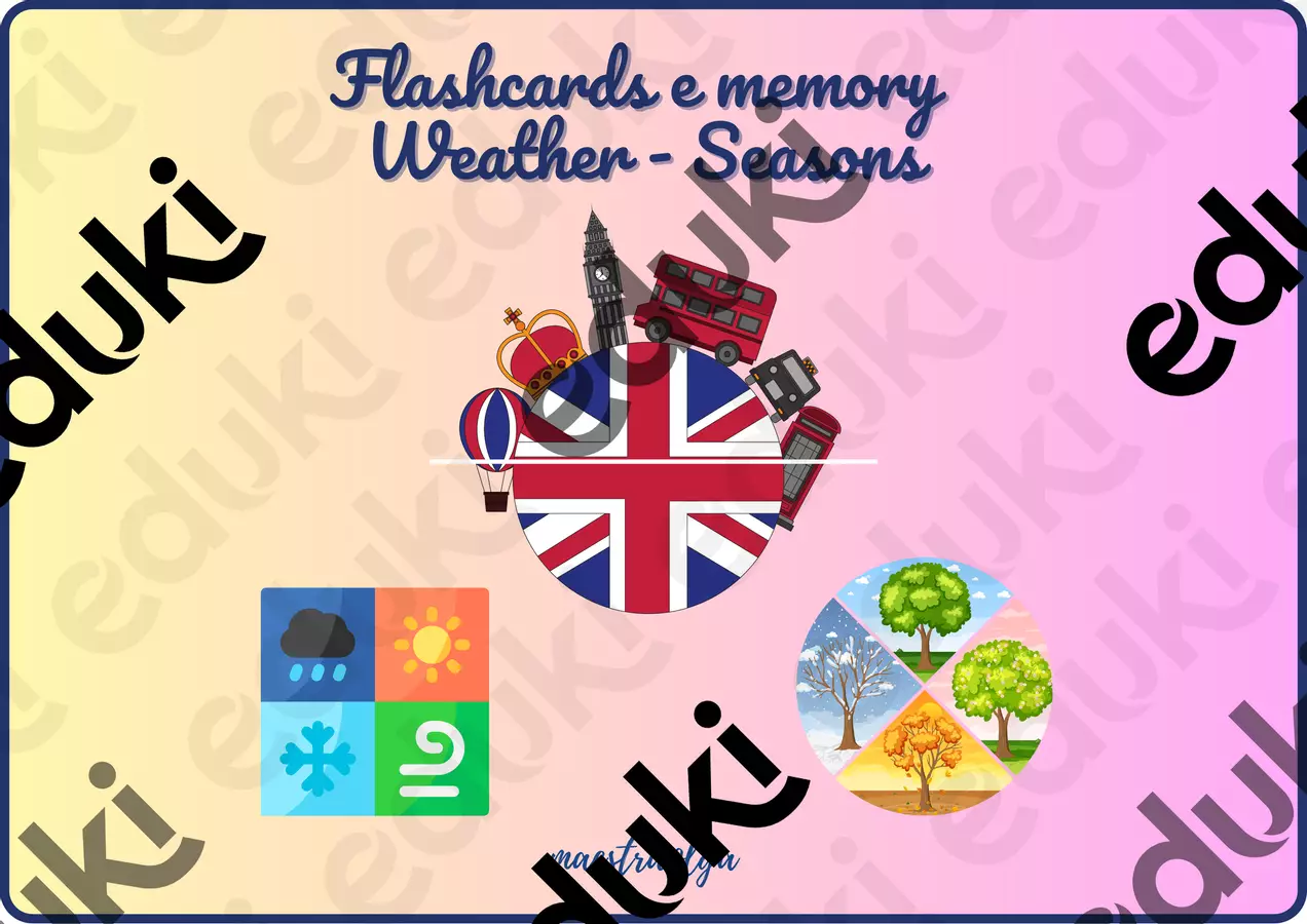 FLASHCARDS E MEMORY WEATHER- SEASONS (tempo e stagioni) Flashcard - FLASHCARDS E MEMORY WEATHER- SEASONS (tempo e stagioni) - maestraolga88 - Pagina di copertina