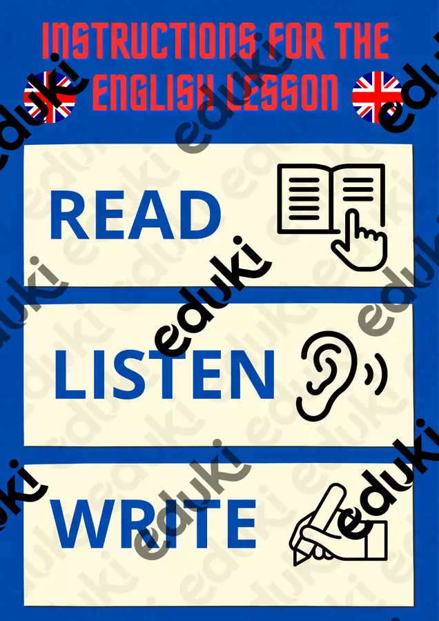 Poster per la lezione di Inglese Materiale di supporto/inclusione - Poster per la lezione di Inglese - maestraolga88 - Pagina di copertina