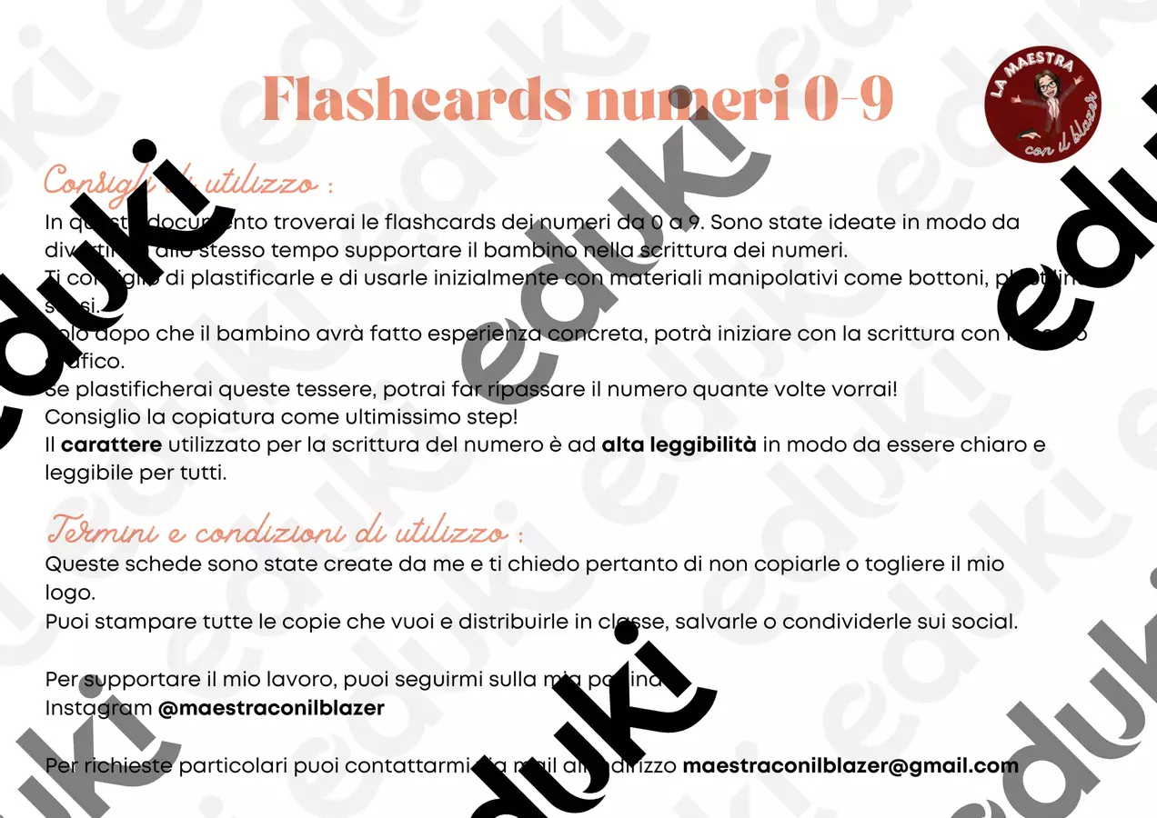 Numeri 0-9 su strada Flashcard - Numeri 0-9 su strada - maestraconilblazer - Pagina di copertina
