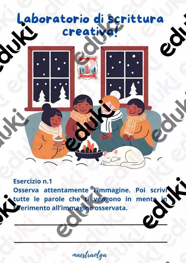 Laboratorio di scrittura creativa Esercizi - Laboratorio di scrittura creativa - maestraolga88 - Pagina di copertina