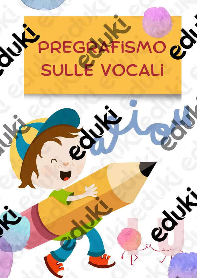 Schede di Pregrafismo sulle Vocali Esercizi - Schede di Pregrafismo sulle Vocali - SostegnO 2.0 - Pagina di copertina