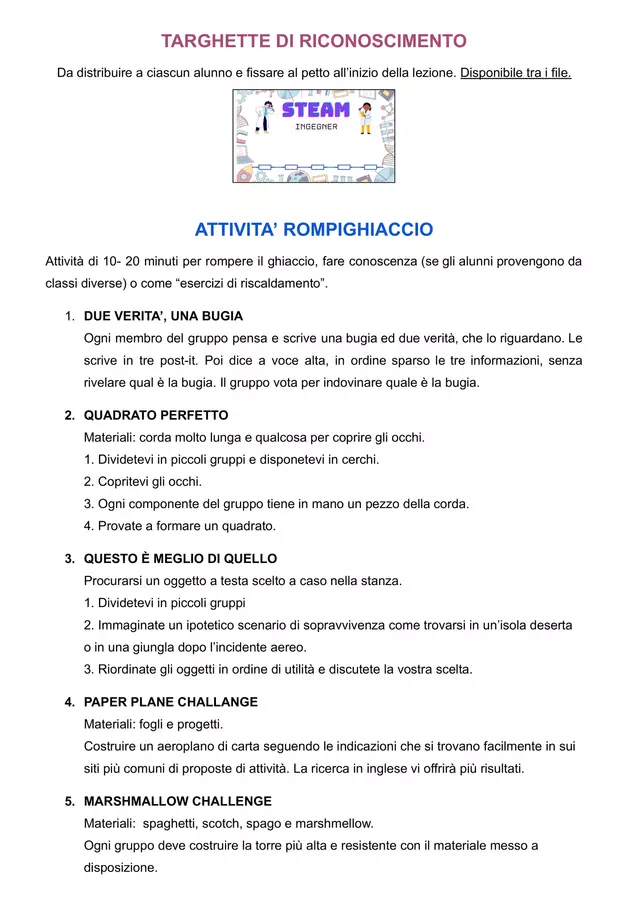 STEAM - laboratorio completo tutte le classi Programmi scolastici / Materiali per docenti - STEAM - laboratorio completo tutte le classi - Maestra Maila - Pagina di copertina