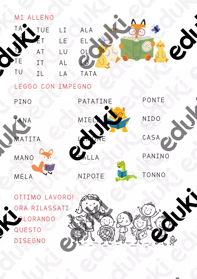 ALLENAMENTO PER LA LETTURA IN CLASSE PRIMA Esercizi - ALLENAMENTO PER LA LETTURA IN CLASSE PRIMA - Maestra Lauretta - Pagina di copertina