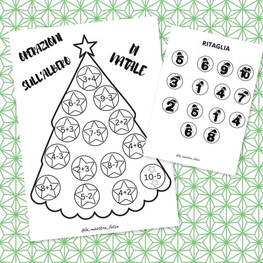 OPERAZIONI SULL' ALBERO DI NATALE Esercizi - OPERAZIONI SULL' ALBERO DI NATALE - La maestra felice - Pagina di copertina