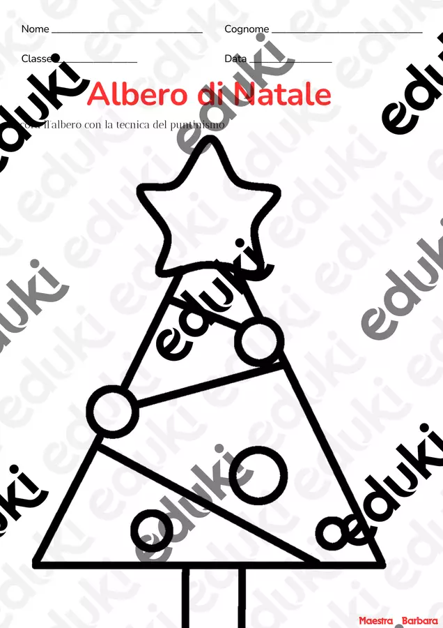 Albero di Natale Materiale per pittura e bricolage - Albero di Natale - Maestra Barbara 94 - Pagina di copertina