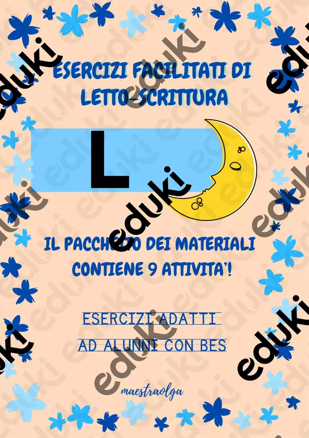 Consonante L- Esercizi facilitati di letto-scrittura Esercizi - Consonante L- Esercizi facilitati di letto-scrittura - maestraolga88 - Pagina di copertina