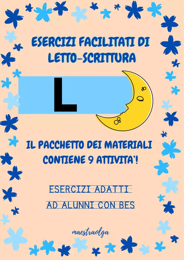 Consonante L- Esercizi facilitati di letto-scrittura Esercizi - Consonante L- Esercizi facilitati di letto-scrittura - maestraolga88 - Pagina di copertina