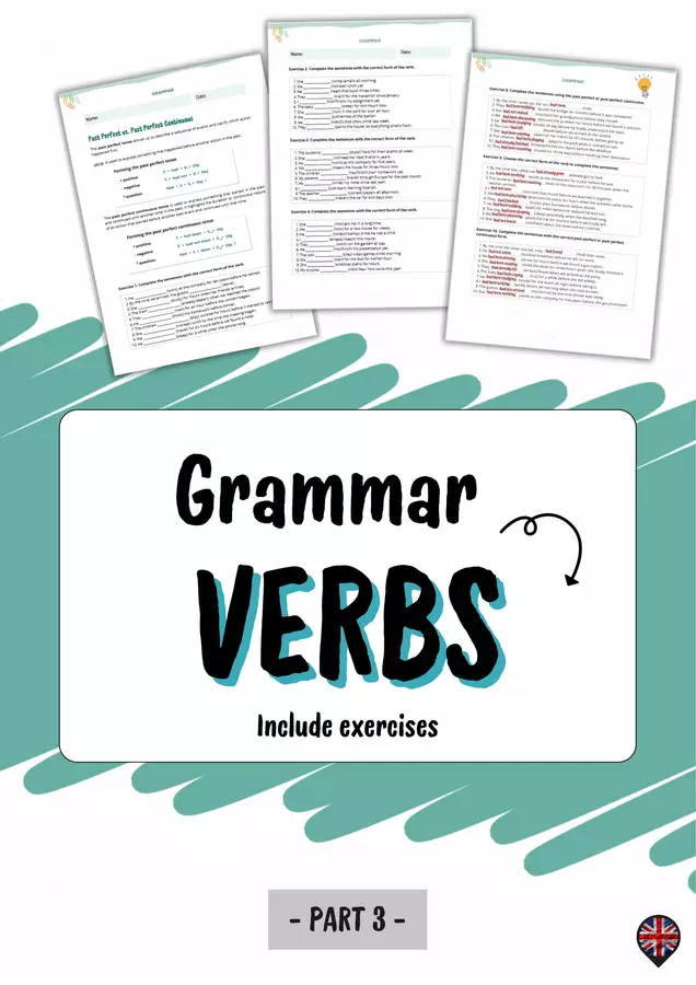 Elementi Essenziali di Grammatica: Tempi Verbali Inglesi e Pratica (Parte 3) Esercizi - Elementi Essenziali di Grammatica: Tempi Verbali Inglesi e Pratica (Parte 3) - Cuenta con Lluna - Pagina di copertina