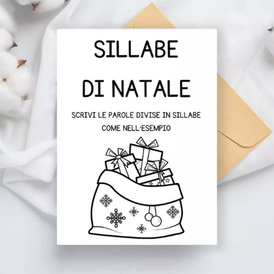 Libretto delle sillabe di Natale Altro tipo di materiale - Libretto delle sillabe di Natale - MilleLibriPerBambini - Pagina di copertina