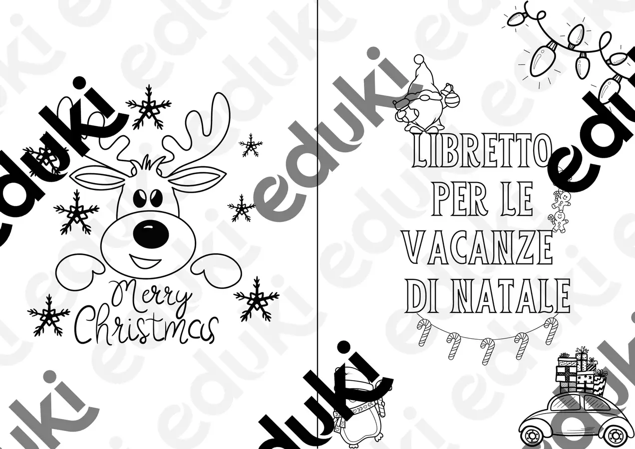 Libretto compiti per le vacanze natalizie - Classe prima Esercizi - Libretto compiti per le vacanze natalizie - Classe prima - Maestre Disordinarie - Pagina di copertina