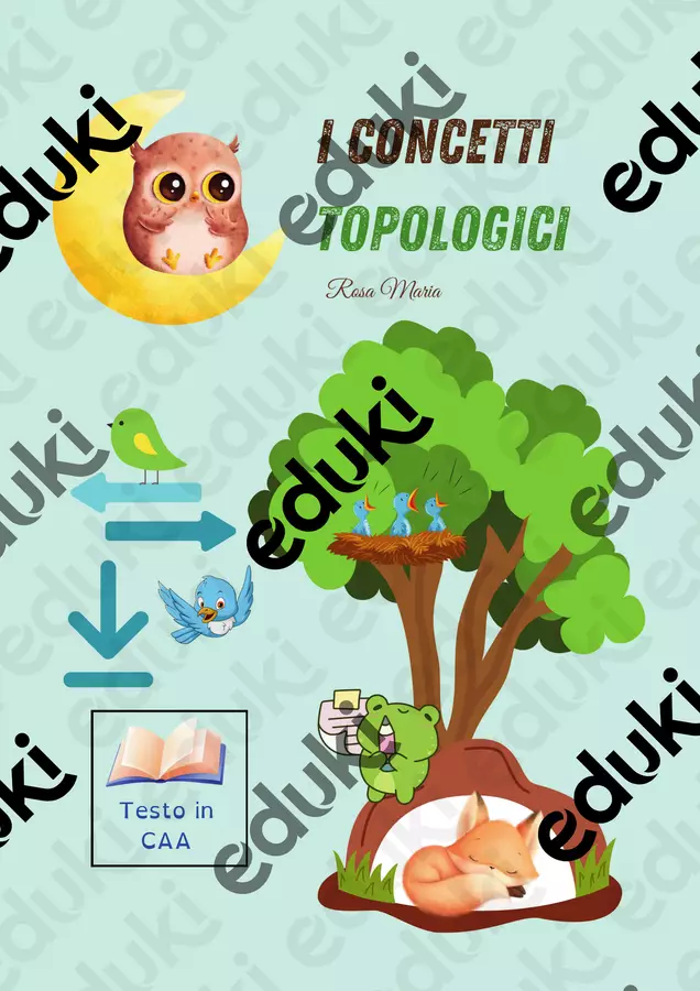 Schede concetti topologici animali Esercizi - Schede concetti topologici animali - Rosa Maria - Pagina di copertina