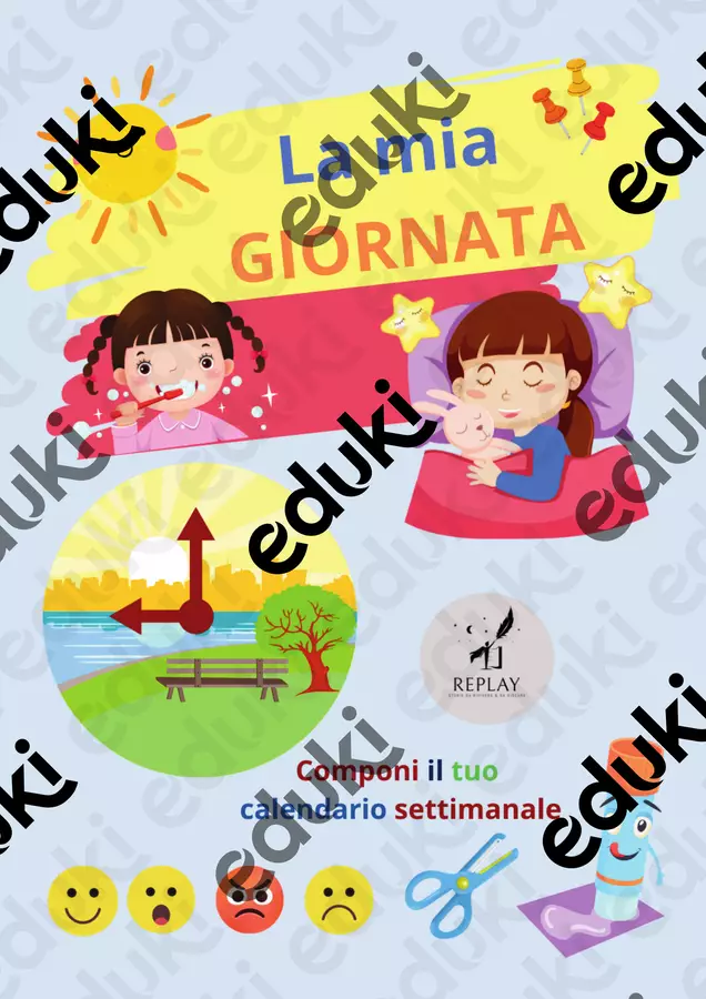 Calendario routine bimba Altro tipo di materiale - Calendario routine bimba - Rosa Maria - Pagina di copertina