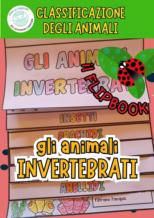 La classificazione degli animali INVERTEBRATI Materiale di supporto/inclusione - La classificazione degli animali INVERTEBRATI - Vera La Maestra - Pagina di copertina