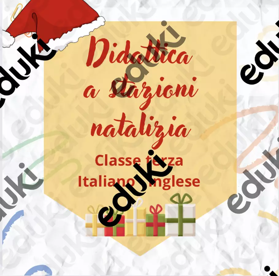 Didattica a stazioni natalizia italiano-inglese (Terza) Esercizi - Didattica a stazioni natalizia italiano-inglese (Terza) - Caterina Borello - Pagina di copertina
