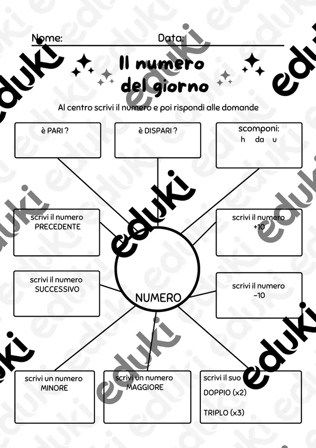 Il numero del giorno Esercizi - Il numero del giorno - Maestra Laubel - Pagina di copertina
