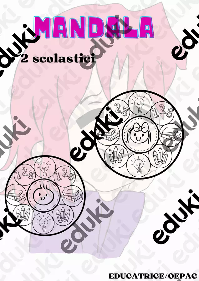 MANDALA SCOLASTICI GRATUTITI Materiale di supporto/inclusione - MANDALA SCOLASTICI GRATUTITI - educatrice_oepac - Pagina di copertina