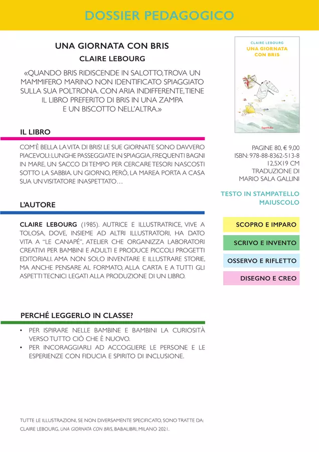 Una giornata con Bris (Dossier pedagogico) Esercizi - Una giornata con Bris (Dossier pedagogico) - Babalibri - Pagina di copertina