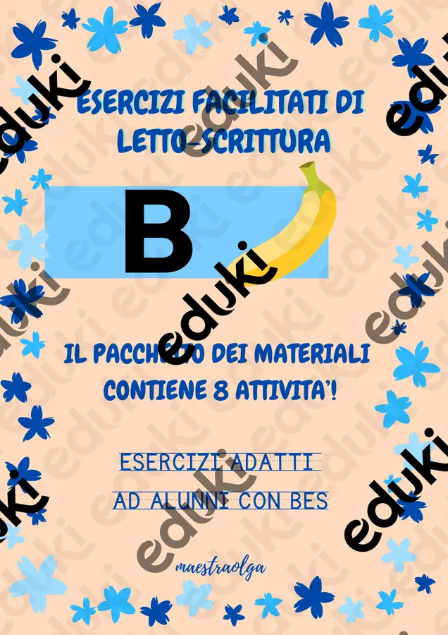 CONSONANTE B- Esercizi facilitati di letto-scrittura Esercizi - CONSONANTE B- Esercizi facilitati di letto-scrittura - maestraolga88 - Pagina di copertina