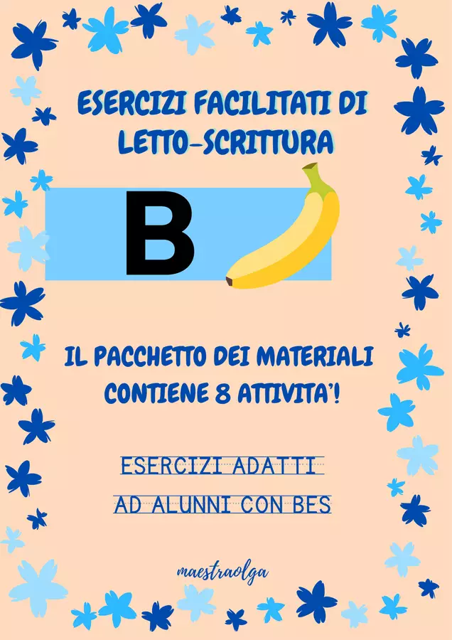 CONSONANTE B- Esercizi facilitati di letto-scrittura Esercizi - CONSONANTE B- Esercizi facilitati di letto-scrittura - maestraolga88 - Pagina di copertina