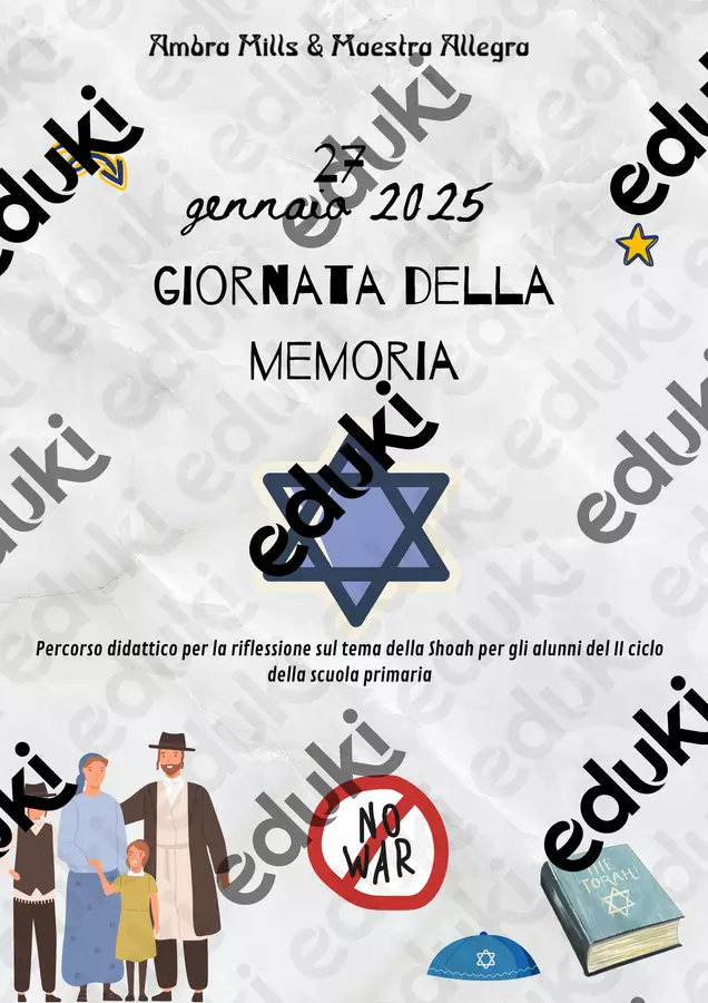 Racconti e Attività per il Giorno della Memoria Programmi scolastici / Materiali per docenti - Racconti e Attività per il Giorno della Memoria - Ambra Mills - Pagina di copertina
