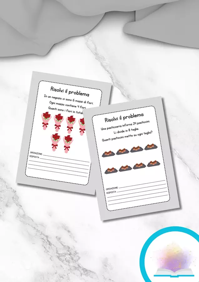 Problemi di San Valentino per la classe seconda Esercizi - Problemi di San Valentino per la classe seconda - MilleLibriPerBambini - Pagina di copertina