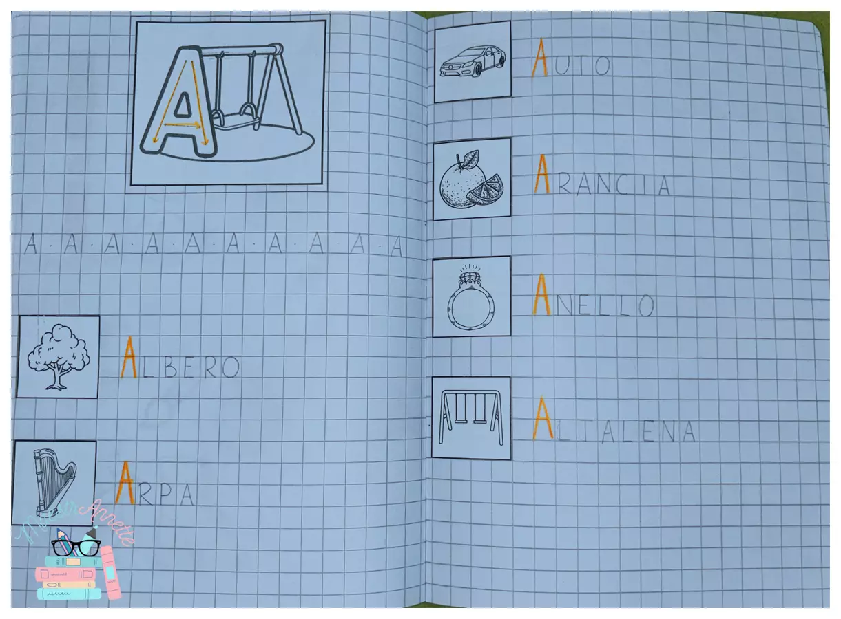 Le vocali Materiale di supporto/inclusione - Le vocali - MaestrAnnette - Pagina di copertina