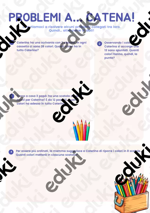 MATEMATICA Catena di problemi Esercizi - MATEMATICA Catena di problemi - Maestra Laubel - Pagina di copertina