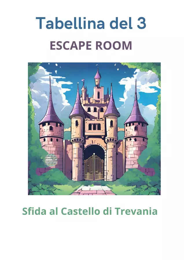 Tabellina del 3 - Escape room Esercizi - Tabellina del 3 - Escape room - Obladà Music - Pagina di copertina