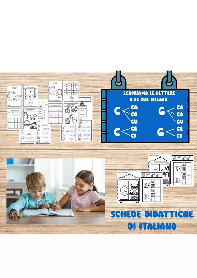 📘 Schede Didattiche di Italiano: Scopriamo le lettere C, G Esercizi - 📘 Schede Didattiche di Italiano: Scopriamo le lettere C, G - Nikki_Giochi - Pagina di copertina