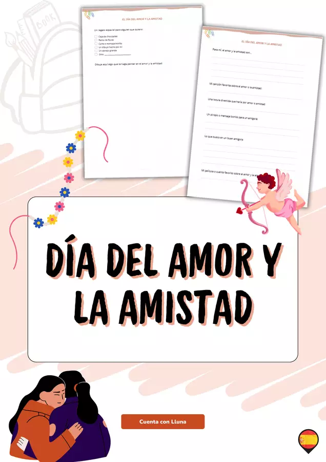 Giornata dell’amore e dell’amicizia (in spagnolo) Esercizi - Giornata dell’amore e dell’amicizia (in spagnolo) - Cuenta con Lluna - Pagina di copertina
