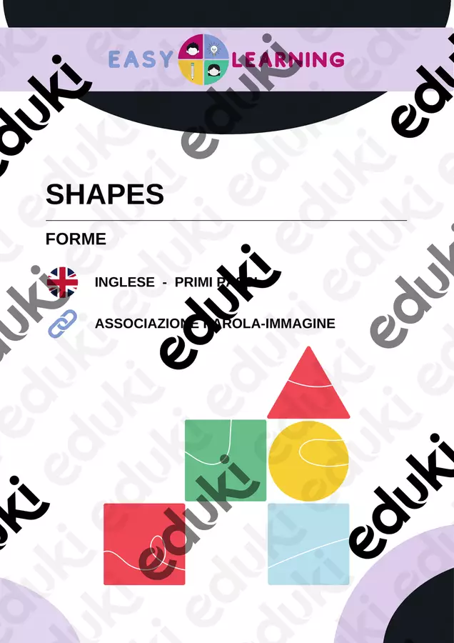Indovina le Forme - Guess the Shapes / Inglese Beginner Esercizi - Indovina le Forme - Guess the Shapes / Inglese Beginner - Easy Learning Academy - Pagina di copertina
