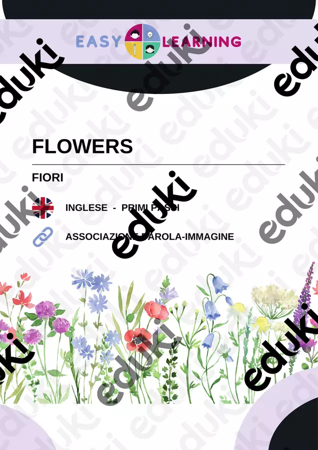 Indovina i Fiori - Guess the Flowers / Inglese Beginner Esercizi - Indovina i Fiori - Guess the Flowers / Inglese Beginner - Easy Learning Academy - Pagina di copertina