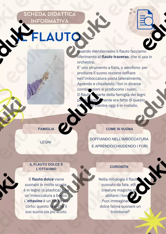 Il flauto: schede didattiche e di ascolto (con audio mp3) Esercizi - Il flauto: schede didattiche e di ascolto (con audio mp3) - Raffaele Maltoni - direfaremusicare - Pagina di copertina