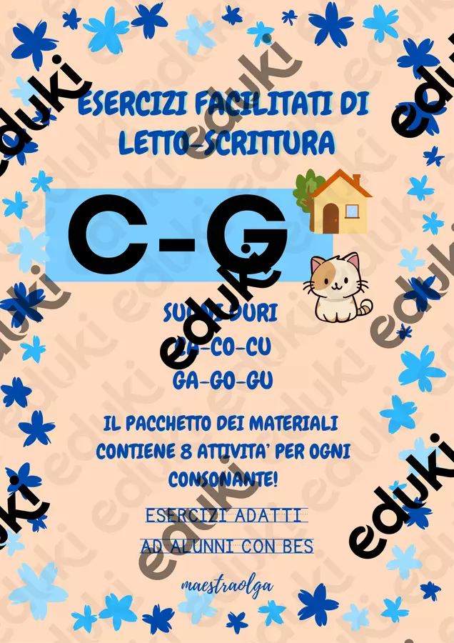 CA-CO-CU-GA-GO-GU - Esercizi facilitati Esercizi - CA-CO-CU-GA-GO-GU - Esercizi facilitati - maestraolga88 - Pagina di copertina