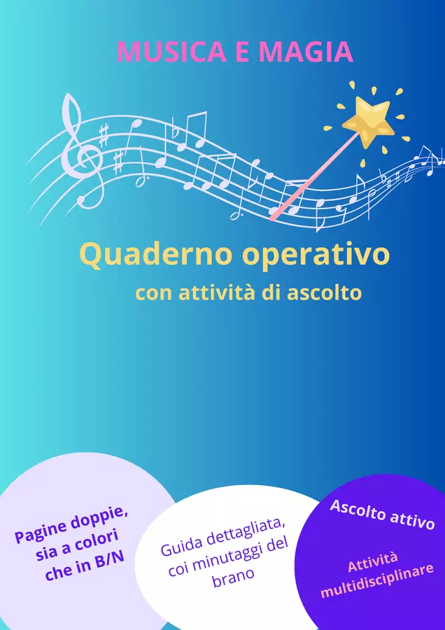 Musica e magia Programmi scolastici / Materiali per docenti - Musica e magia - Obladà Music - Pagina di copertina