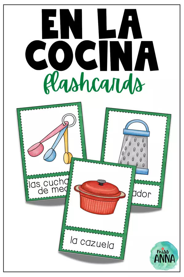 En la cocina FLASHCARDS Flashcard - En la cocina FLASHCARDS - MissAnna - Pagina di copertina