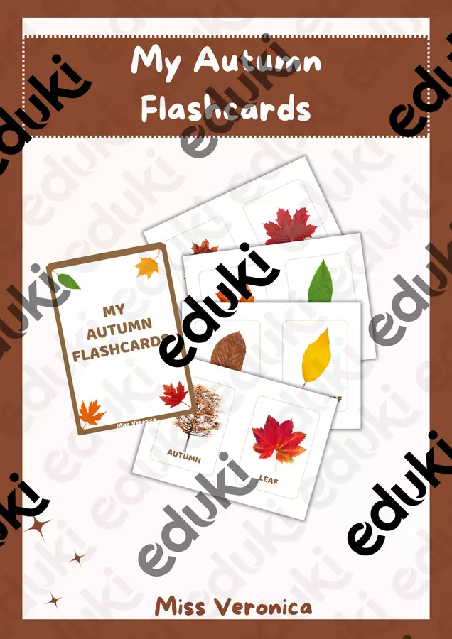 My Autumn Flashcards Altro tipo di materiale - My Autumn Flashcards - Miss Veronica - Pagina di copertina