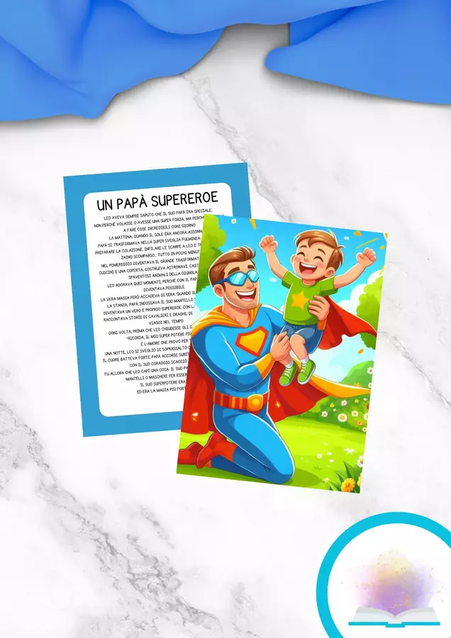 "Il mio papà è un supereroe" - Storia per la festa del papà Testo - "Il mio papà è un supereroe" - Storia per la festa del papà - MilleLibriPerBambini - Pagina di copertina