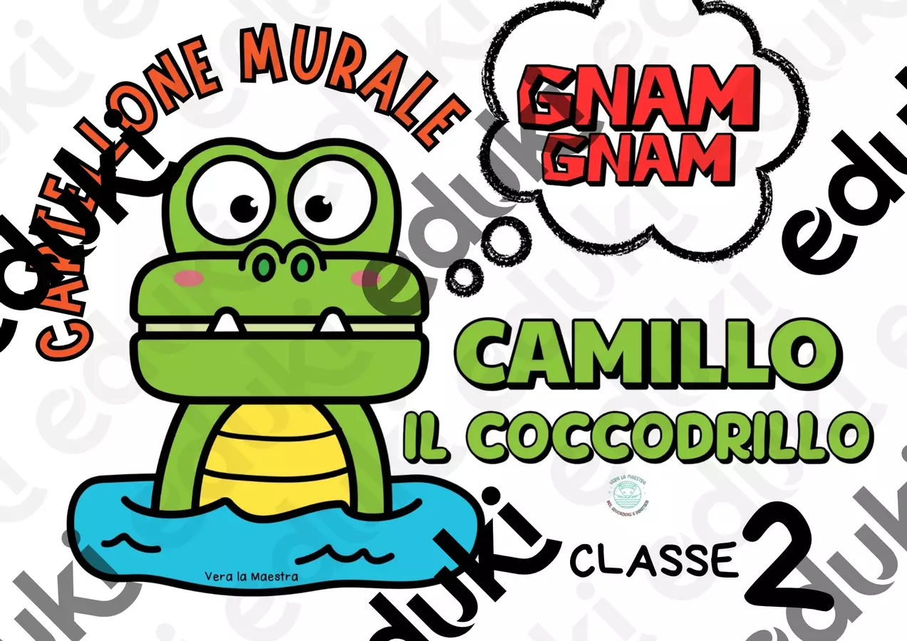 Camillo il Coccodrillo e i Segreti del Confronto: maggiore, minore, uguale Materiale di supporto/inclusione - Camillo il Coccodrillo e i Segreti del Confronto: maggiore, minore, uguale - Vera La Maestra - Pagina di copertina