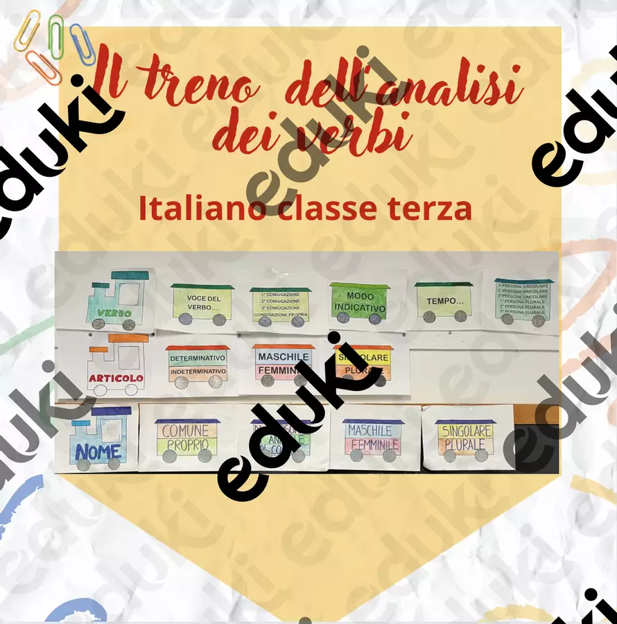 Il treno dell'analisi del verbo Materiale di supporto/inclusione - Il treno dell'analisi del verbo - Caterina Borello - Pagina di copertina