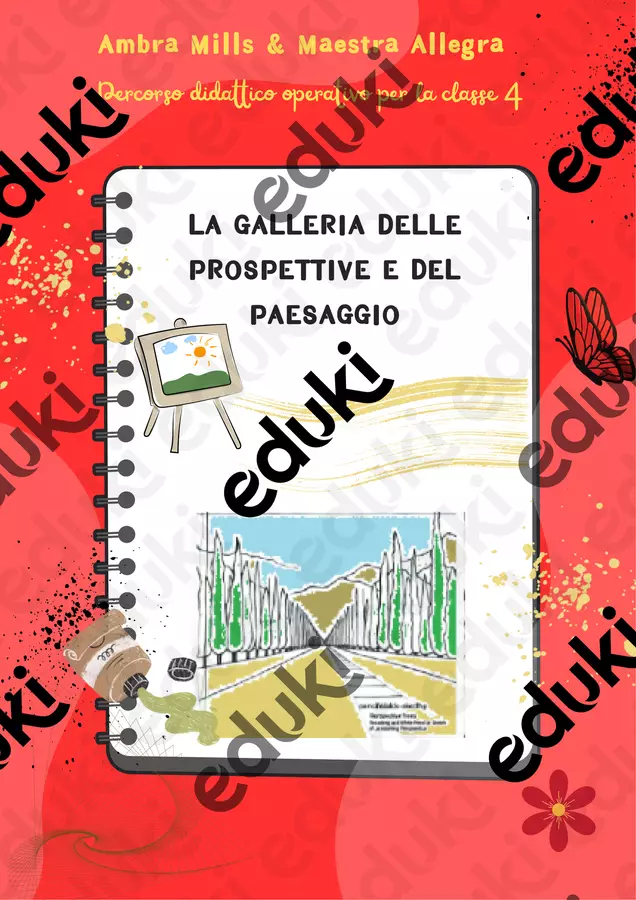 LA GALLERIA DELLE PROSPETTIVE E DEL PAESAGGIO Materiale di supporto/inclusione - LA GALLERIA DELLE PROSPETTIVE E DEL PAESAGGIO - Maestra Allegra - Pagina di copertina