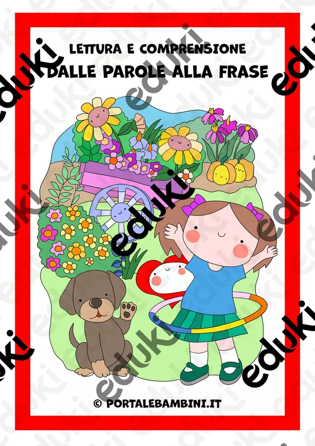 Dalle parole alla frase - Lettura e comprensione Esercizi - Dalle parole alla frase - Lettura e comprensione - Cuorfolletto Creative Shop - Pagina di copertina