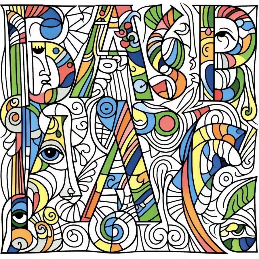 ABC Disegni da colorare (Illustrazioni da colorare Cubismo) Materiale per pittura e bricolage - ABC Disegni da colorare (Illustrazioni da colorare Cubismo) - Kontrollmops - Pagina di copertina