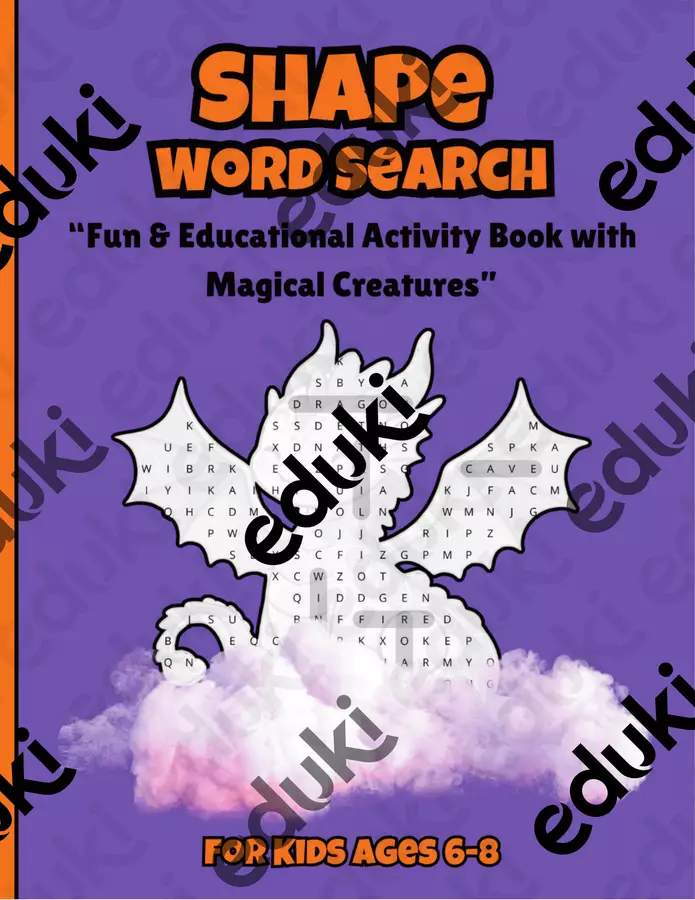 Shape Word Search: Magical Creatures for Kids Ages 6-8 Giochi - Shape Word Search: Magical Creatures for Kids Ages 6-8 - Mira Brightsky - Pagina di copertina