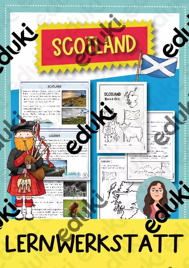 Scotland Learning Workshop; apprendimento della stazione (inglese) Materiale di supporto/inclusione - Scotland Learning Workshop; apprendimento della stazione (inglese) - Brighter Day Classroom - Pagina di copertina