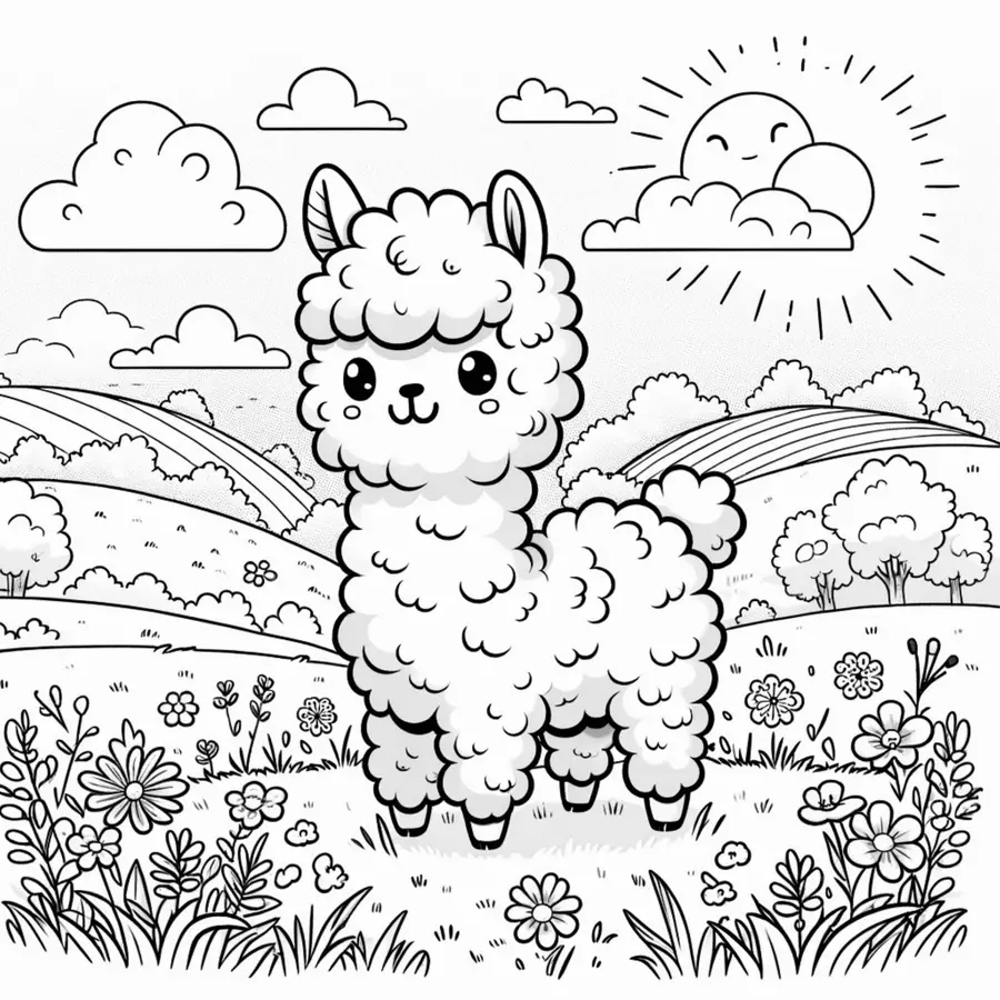 Alpaca Disegni da colorare (50 illustrazioni da colorare) Materiale per pittura e bricolage - Alpaca Disegni da colorare (50 illustrazioni da colorare) - Kontrollmops - Pagina di copertina