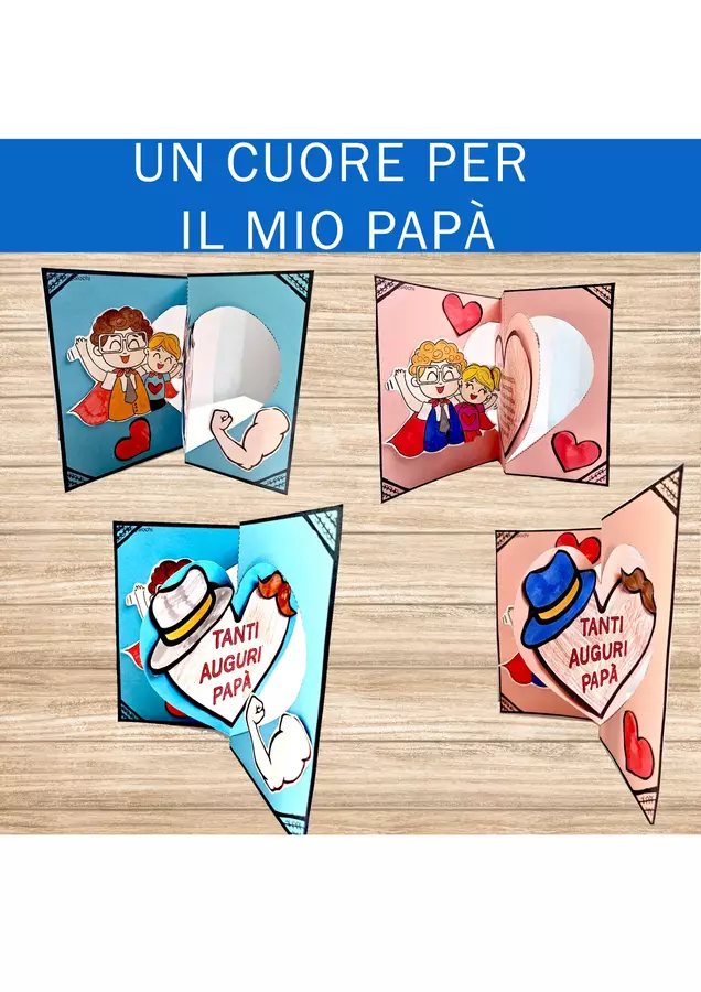 💙 Biglietto Pop‑Up a Cuore – Festa del Papà Materiale interattivo - 💙 Biglietto Pop‑Up a Cuore – Festa del Papà - Nikki_Giochi - Pagina di copertina