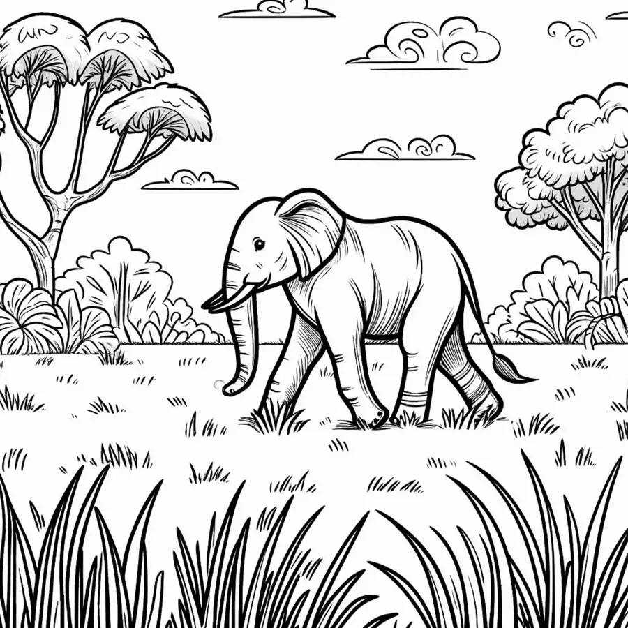 Elefanti Disegni da colorare (50 illustrazioni da colorare) Materiale per pittura e bricolage - Elefanti Disegni da colorare (50 illustrazioni da colorare) - Kontrollmops - Pagina di copertina