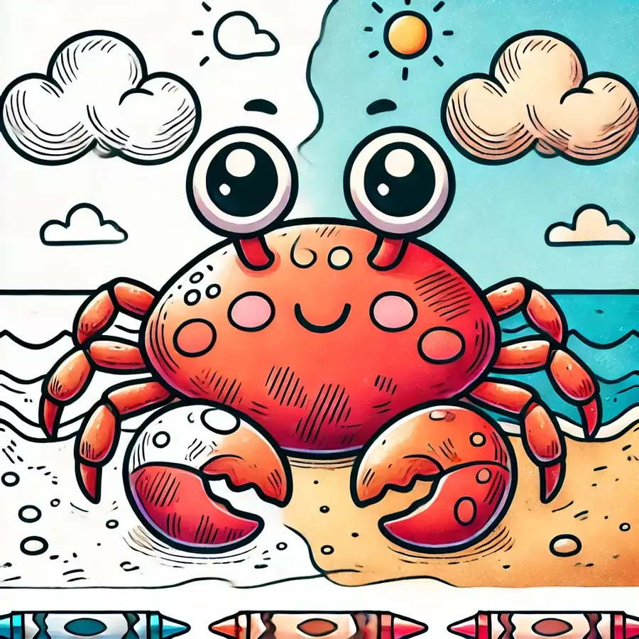 Granchi Disegni da colorare (50 illustrazioni da colorare) Materiale per pittura e bricolage - Granchi Disegni da colorare (50 illustrazioni da colorare) - Kontrollmops - Pagina di copertina