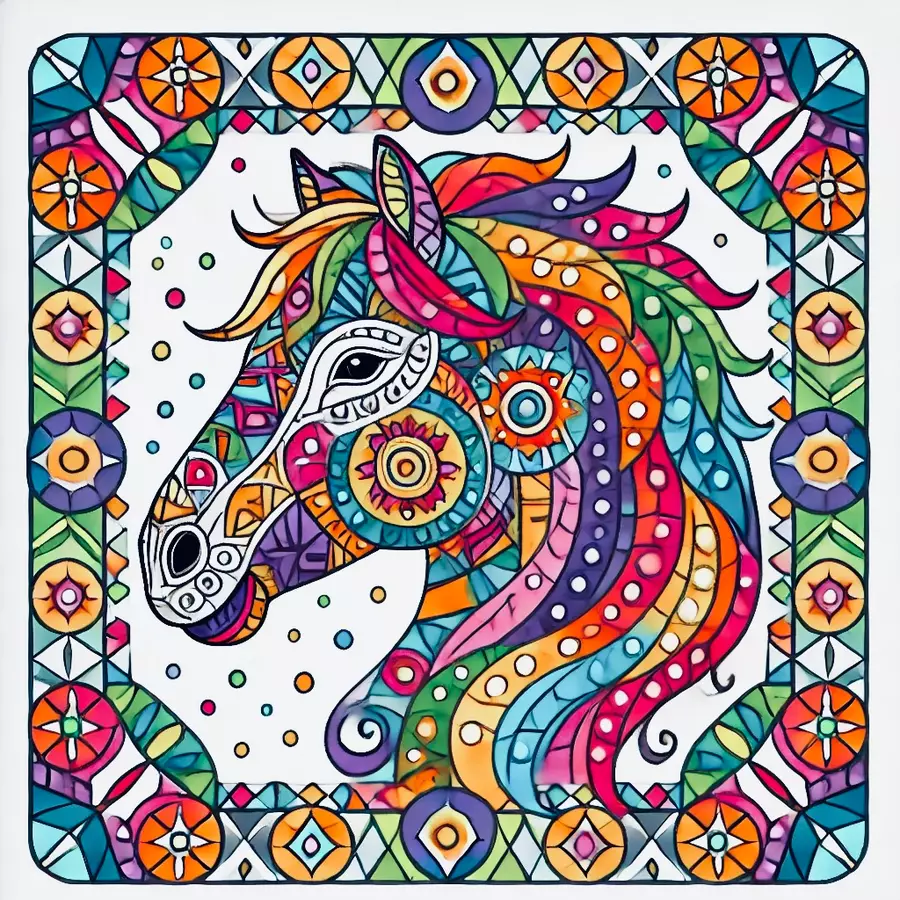 Cavalli Mandala Disegni da colorare (50 illustrazioni da colorare) Materiale per pittura e bricolage - Cavalli Mandala Disegni da colorare (50 illustrazioni da colorare) - Kontrollmops - Pagina di copertina